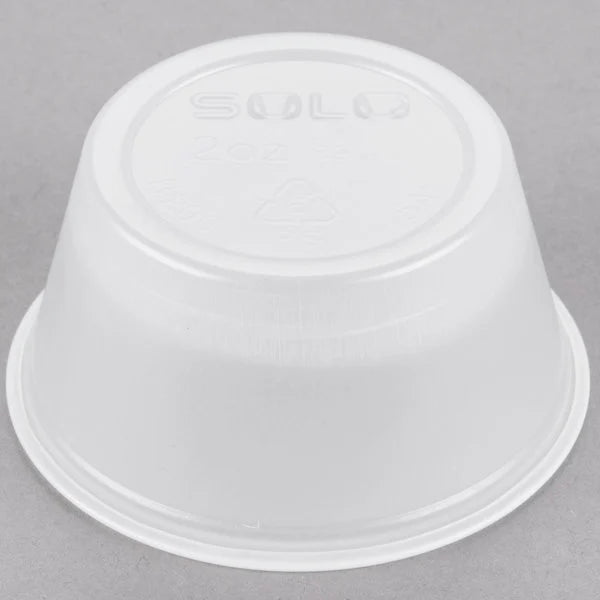 Solo P200N 2 oz. Translucent Polystyrene Souffle / Portion Cup - 2500/Case
